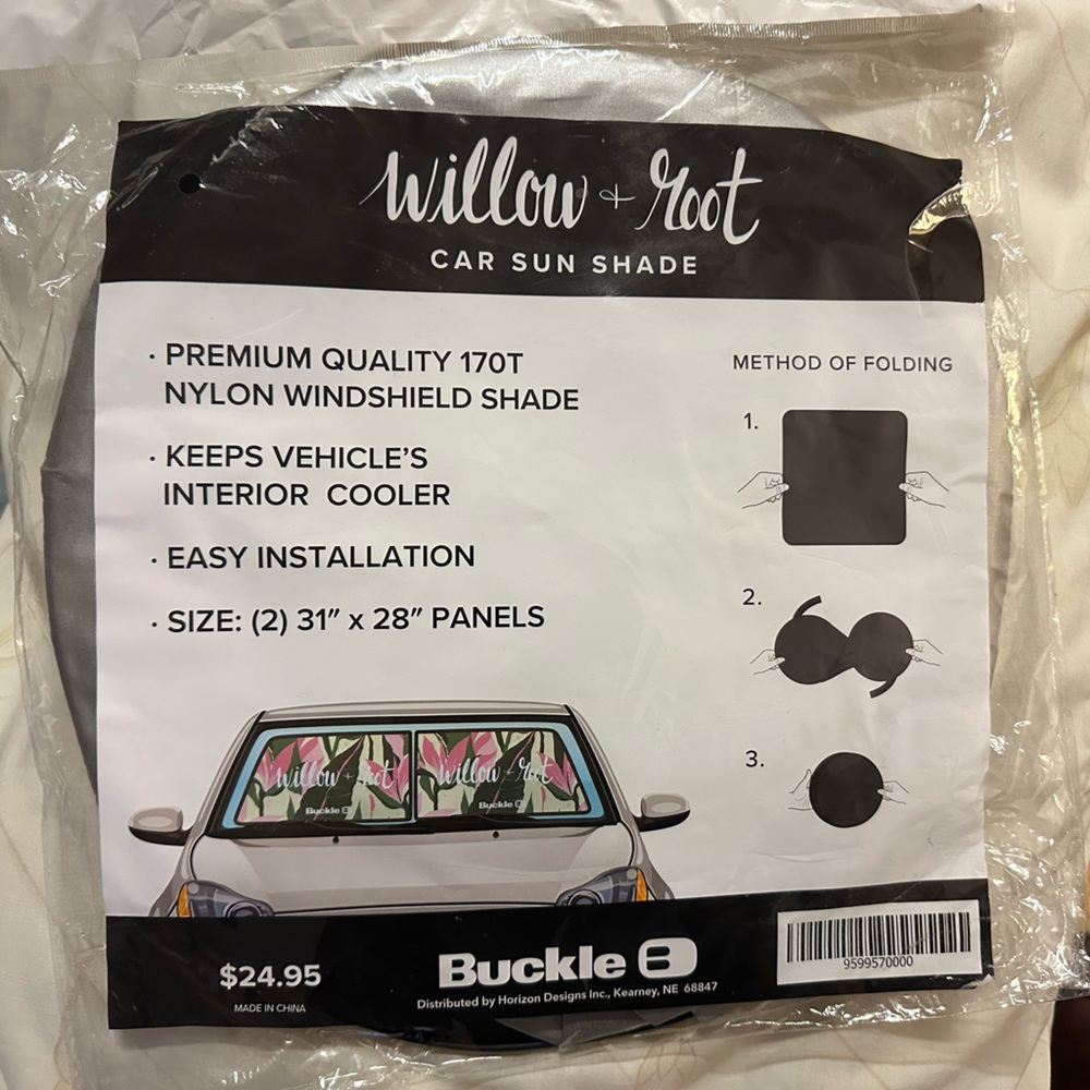Buckle Floral Car Sun Shade